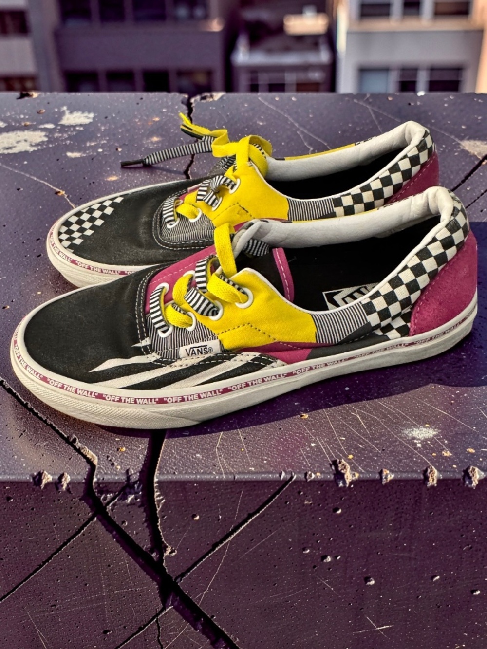 Vans Era Patchwork Multi Checkerboard Zebra W7.5 M6 Style 721454